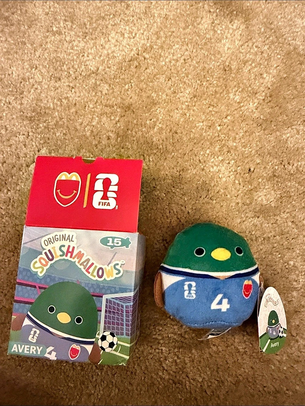 Squishmallows Avery #15 2026 McDonald's FIFA World Cup Happy Meal Toy #15 2026
